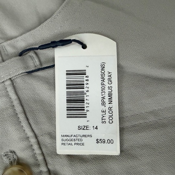 Johnnie-O Boys Kids Parsons Style Pants Nimbus Gray Size 14 New Preppy School - Picture 5 of 9